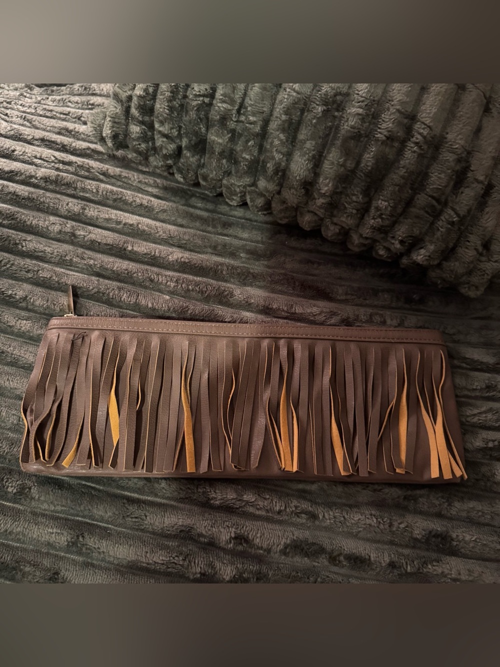 Paul Mitchell Pro Tools On The Horizon Heat Safe Fringe Bag / Clutch Boho Brown